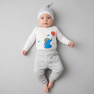 ست 3 تکه لباس نوزادی سرینیکو مدل فیل کوچولو کد M40