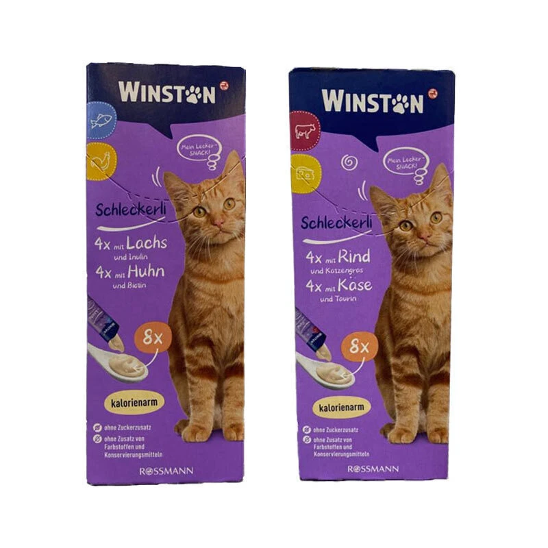 تشویقی گربه وینستون مدل بستنی مرغ و ماهی گوشت و پنیر وزن 120 گرم مجموعه دو عددی — تصویر ۲