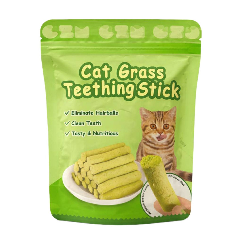 تشویقی گربه سی زد ام مدل Cat Grass Teething Stick طعم مرغ وزن 30 گرم — تصویر ۲