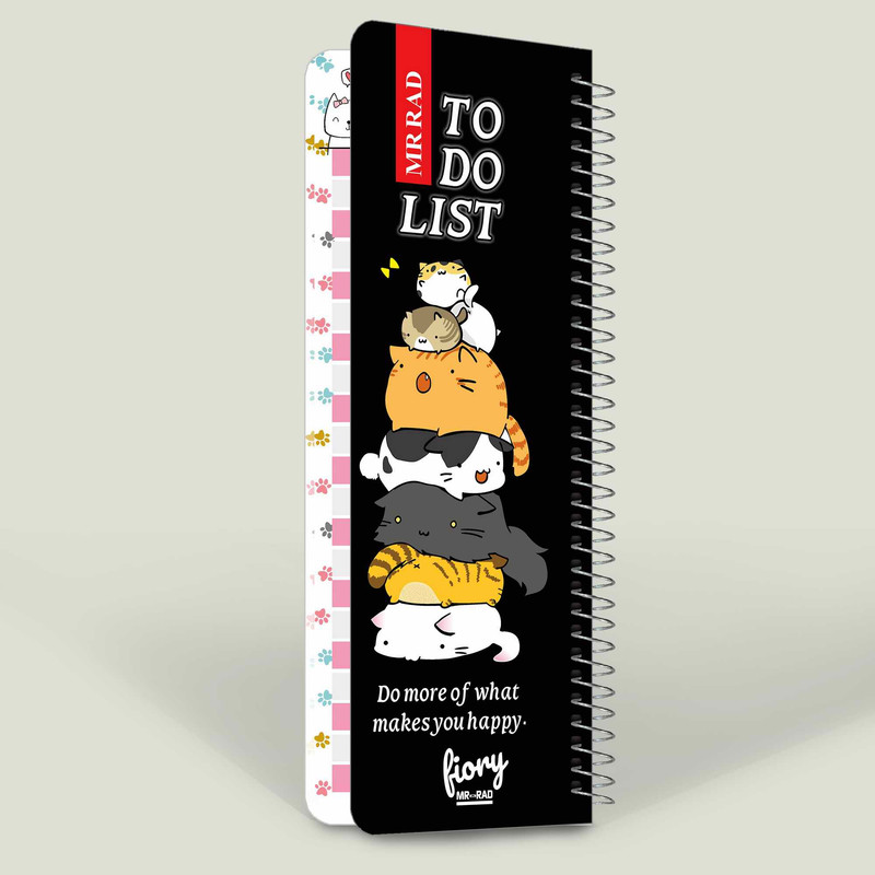 دفترچه یادداشت مستر راد مدل to do list طرح گربه فانتزی کد cat kawaii 1545 — تصویر ۲