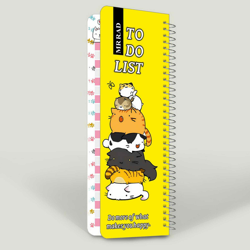 دفترچه یادداشت مستر راد مدل to do list طرح گربه فانتزی کد cat kawaii 1545 — تصویر ۴