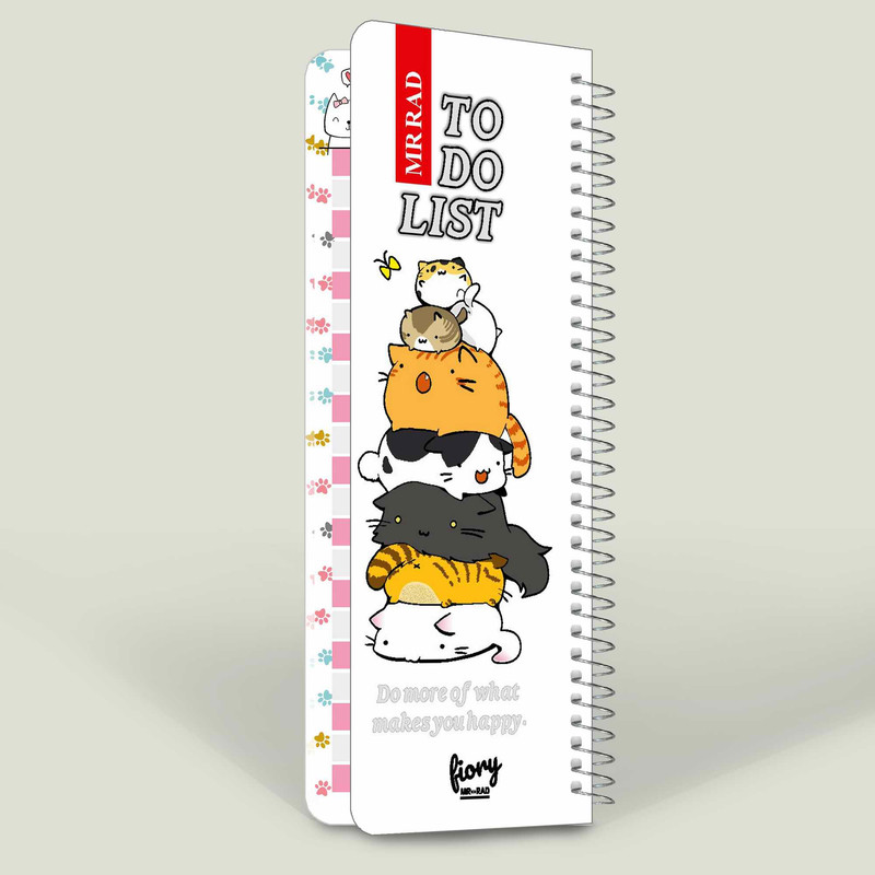 دفترچه یادداشت مستر راد مدل to do list طرح گربه فانتزی کد cat kawaii 1545 — تصویر ۵