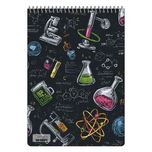 دفتر شطرنجی 100 برگ کارنیکا طرح شیمی Chemistry کد 94960