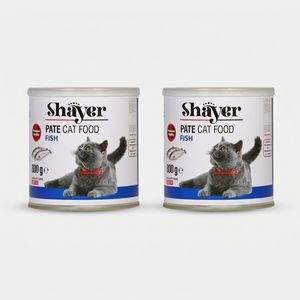 کنسرو گربه شایر مدل پته ماهی وزن 800 گرم بسته 2 عددی