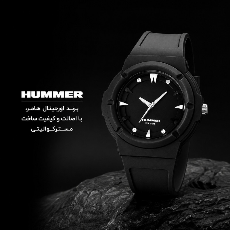 ساعت مچی عقربه ای مردانه هامر مدل موتور ژاپن بند PU ضدآب رفرنس HM1112-C2 — تصویر ۲