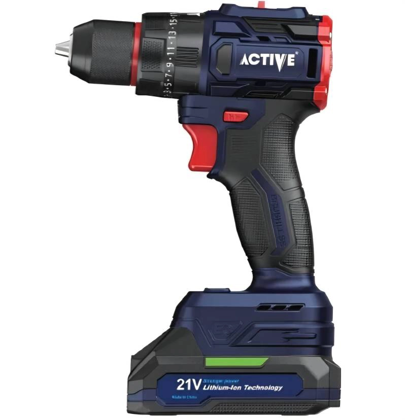دریل پیچ گوشتی چکشی شارژی براشلس 21 ولت اکتیو مدل AC-3221BL — تصویر ۲