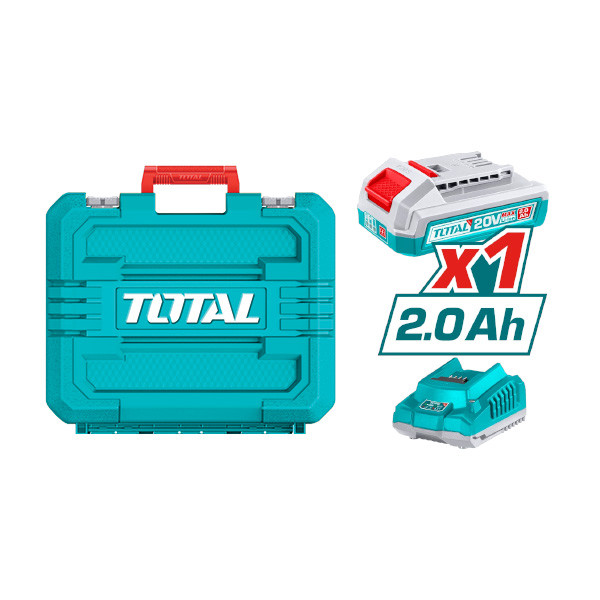 پیچ گوشتی شارژی 20 ولت چکشی توتال مدل THKTHP11652 مجموعه 165 عددی — تصویر ۳