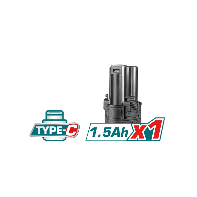 پیچ گوشتی شارژی توتال مدل TDLI12428 — تصویر ۳