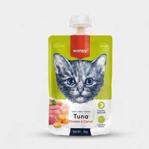پودینگ گربه ونپی مدل سفارش اروپا با طعم ماهی تن و مرغ و هویج وزن 90 گرم