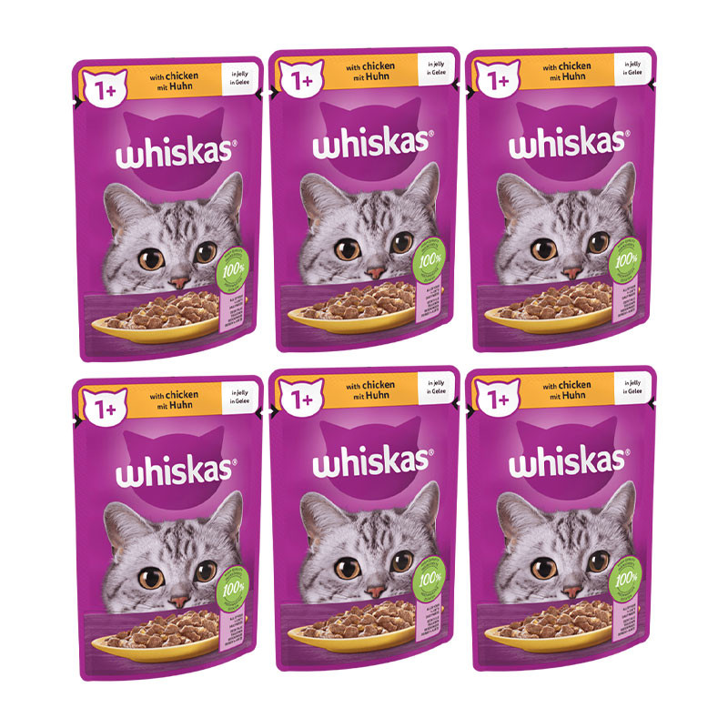 پوچ گربه ویسکاس مدل Chicken وزن 85 گرم بسته 6 عددی — تصویر ۴