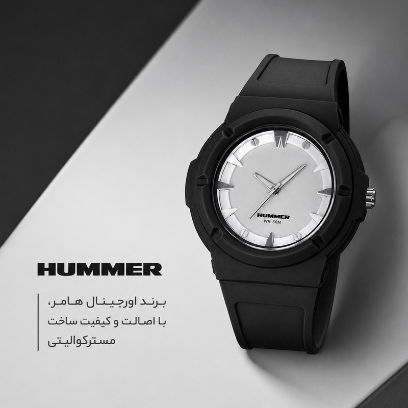 ساعت مچی عقربه ای مردانه هامر مدل موتور ژاپن بند PU ضدآب رفرنس HM1112-C1 — تصویر ۲
