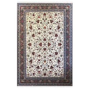فرش ماشینی ستاره کویر یزد مدل شاهکارنوین کد n-110 زمینه کرم