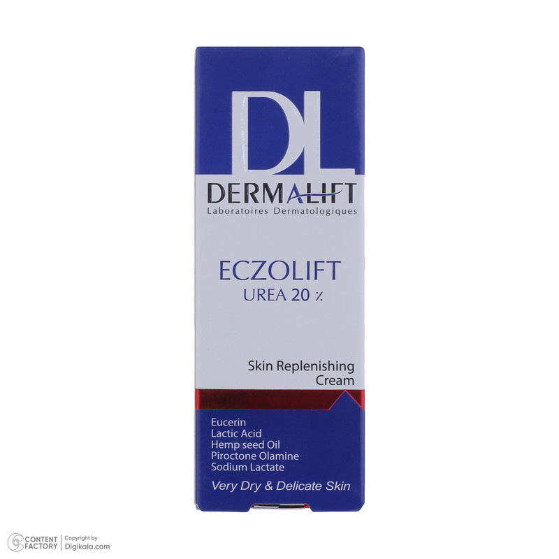 کرم مرطوب کننده بدن درمالیفت مدل ECZOLIFT UREA 20% مناسب پوست‌های خشک حجم 40 میلی لیتر — تصویر ۵