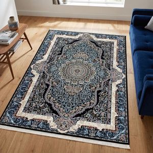 فرش ماشینی سهند کد VF12.DK زمینه سرمه ای