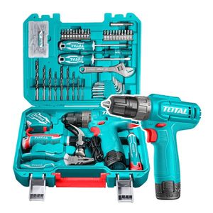 پیچ گوشتی شارژی 12 ولت توتال مدل THKTHP11292 مجموعه 129 عددی