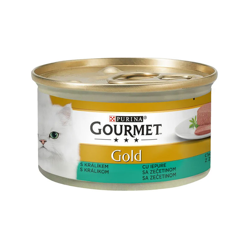 کنسرو غذای گربه بالغ گورمت مدل Gold Mousse بافت موس با طعم مرغ و قزل‌آلا وزن 85 گرم بسته 12 عددی — تصویر ۴