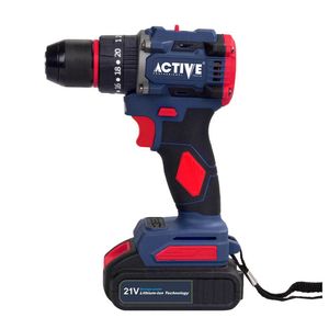 دریل پیچ گوشتی چکشی شارژی براشلس 21 ولت اکتیو مدل AC-3121BL