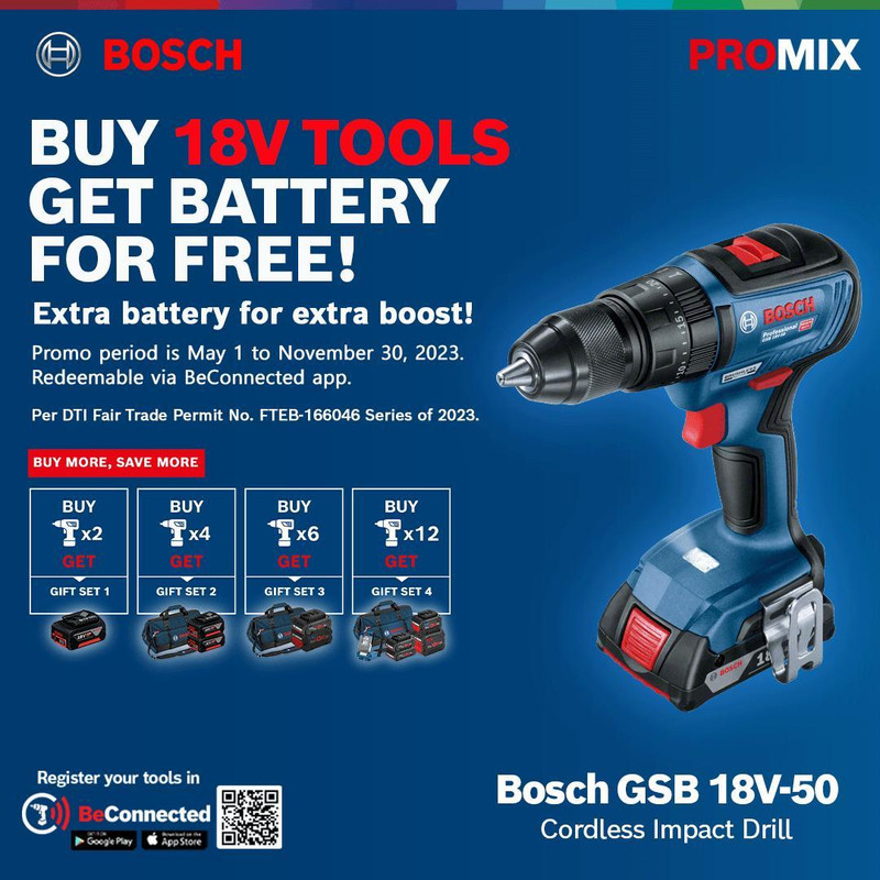 پیچ گوشتی شارژی ضربه ای بوش مدل فوق هوشمند بدون ذغال GSB 18V-50 Brushless — تصویر ۲