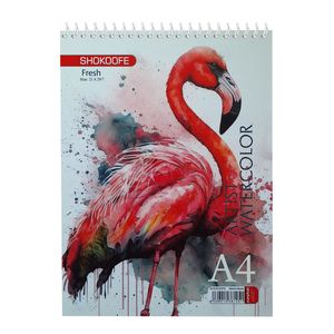 دفتر آبرنگ 10برگ شکوفه مدل -Flamingo