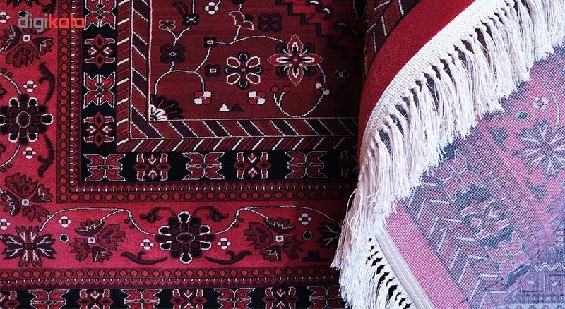 فرش ماشینی رادین اصفهان طرح بلوچ 5 رنگ زمینه اناری — تصویر ۵
