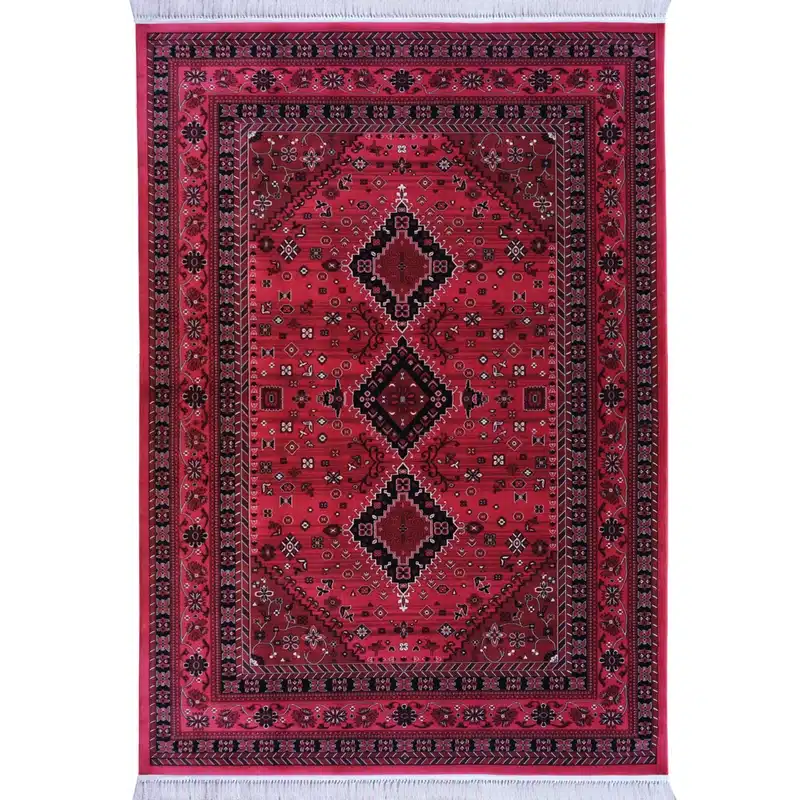 فرش ماشینی رادین اصفهان طرح بلوچ 5 رنگ زمینه اناری — تصویر ۶