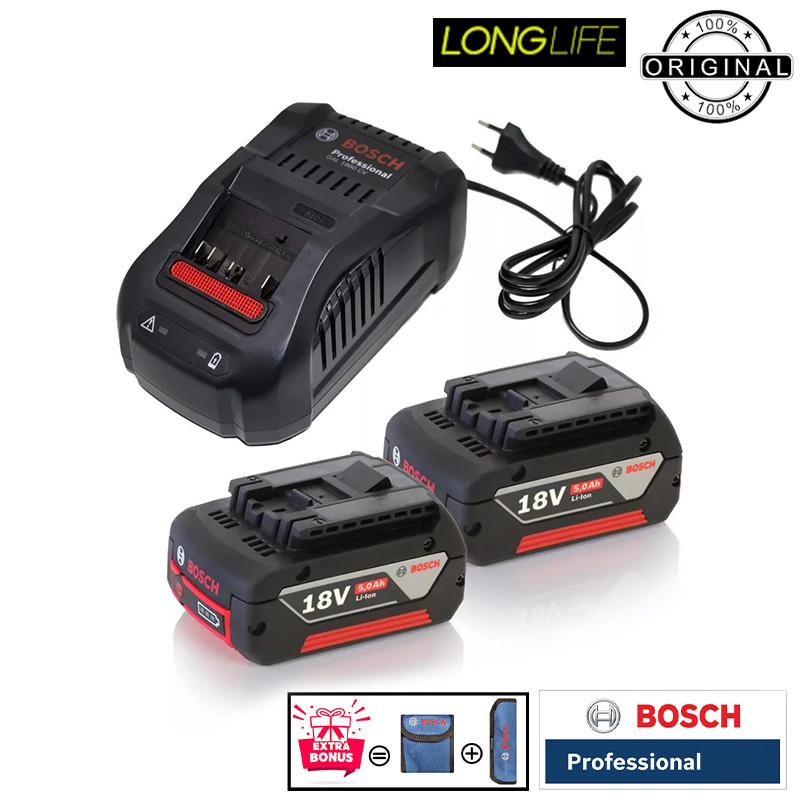 پیچ گوشتی شارژی چکشی 18 ولت بوش مدل هوشمند GSB 18 V -110 C Brushless Motor (5Ah) — تصویر ۵