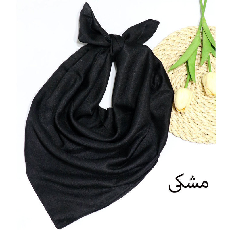 مینی اسکارف نخی زنانه مدل ساده کد 99105 با طول و عرض 67*70 سانتی‌متر — تصویر ۳