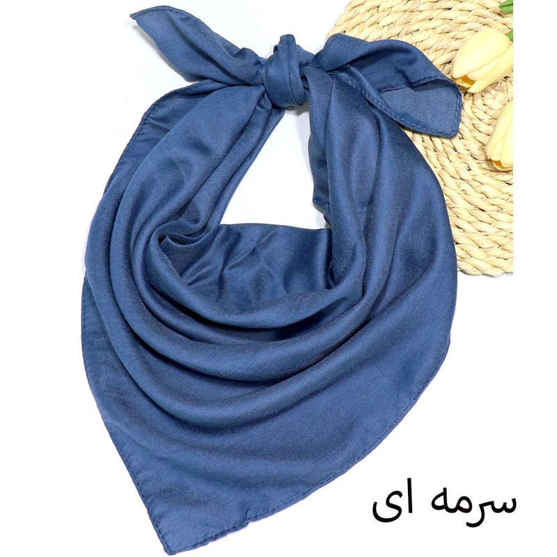 مینی اسکارف نخی زنانه مدل ساده کد 99105 با طول و عرض 67*70 سانتی‌متر — تصویر ۴