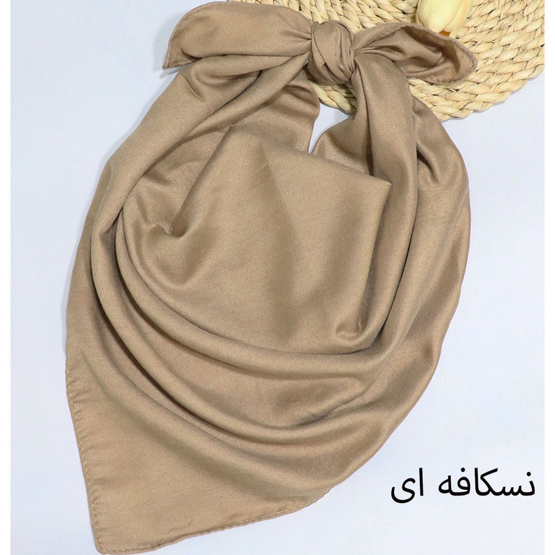مینی اسکارف نخی زنانه مدل ساده کد 99105 با طول و عرض 67*70 سانتی‌متر — تصویر ۵