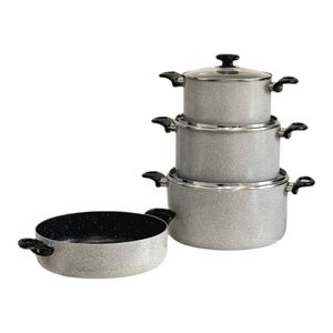 سرویس قابلمه و تابه گرانیت 7 پارچه مدل کلاسیک