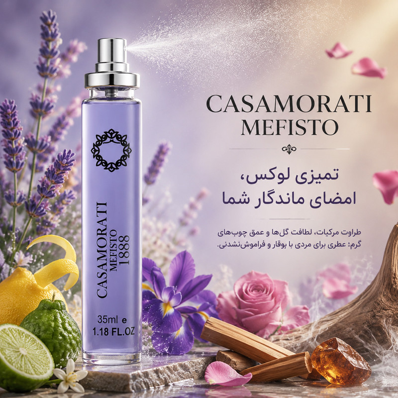 ادوپرفیوم مردانه هارلینگن مدل مفیستو کاساموراتی با رایحه خنک حجم 35 میلی‌لیتر — تصویر ۳