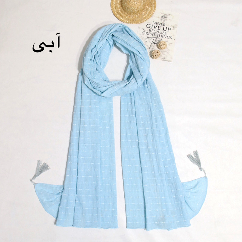 شال زنانه مدل نخی پلیسه کوک دوزی کد ana-9203 — تصویر ۳
