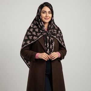 روسری زنانه مدل ابریشم توییل طرح پاپیون کد ab450