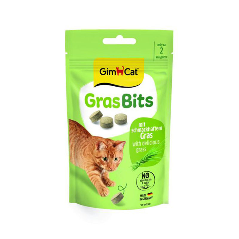 تشویقی گربه جیم کت مدل Gras Bits با طعم علف گربه وزن 40 گرم — تصویر ۲