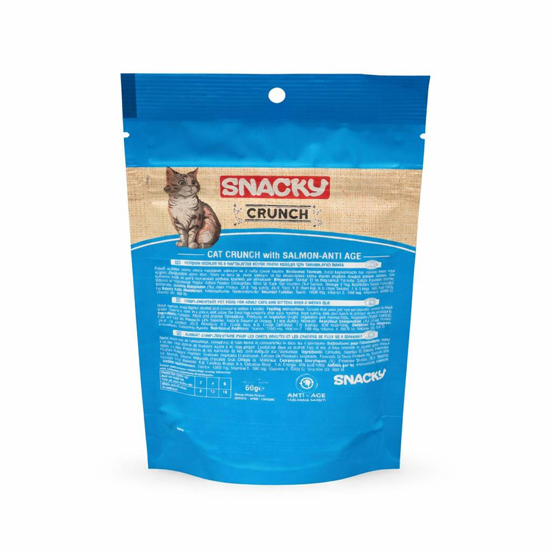 تشویقی گربه اسنکی مدل Anti-Age Crunch طعم سالمون وزن 60 گرم — تصویر ۳