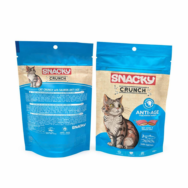 تشویقی گربه اسنکی مدل Anti-Age Crunch طعم سالمون وزن 60 گرم — تصویر ۴