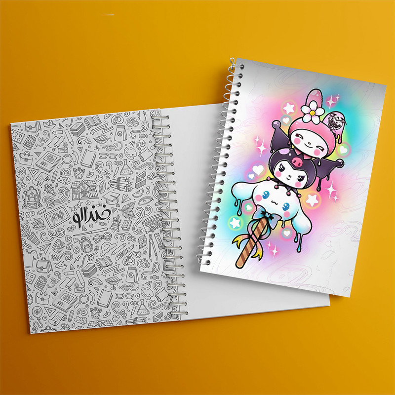 دفتر نقاشی 50 برگ خندالو طرح کرومی (Kuromi) کد N4513 — تصویر ۳