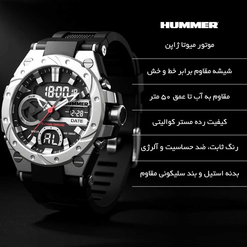 ساعت مچی عقربه‌ای کوارتز مردانه هامر مدل HM1428-C1 — تصویر ۴