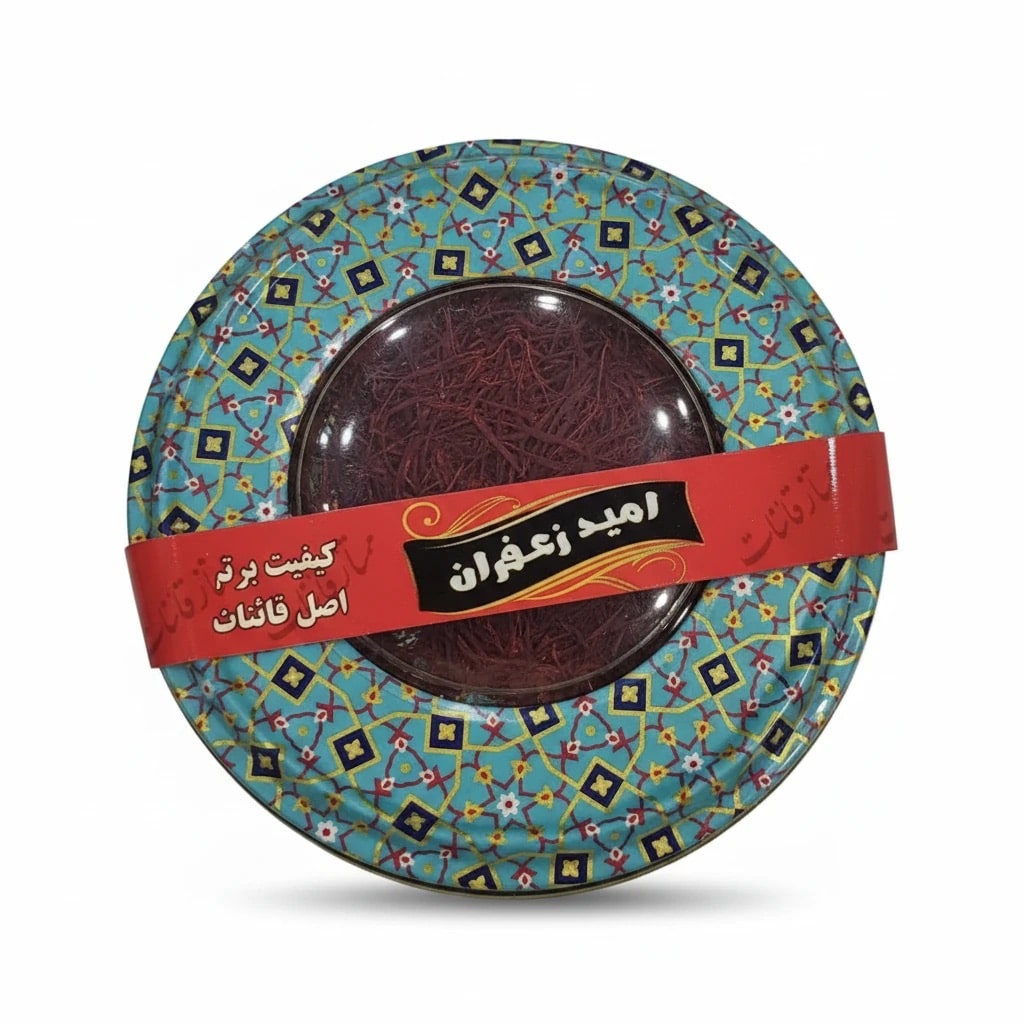 زعفران 2.3 گرمی امید زعفران – مدل طرح خاتم کد #2 — تصویر ۴