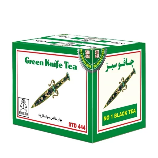 چای سیاه خارجی باروتی زرین هندوستان چای چاقو سبز - 1 کیلو گرم — تصویر ۲