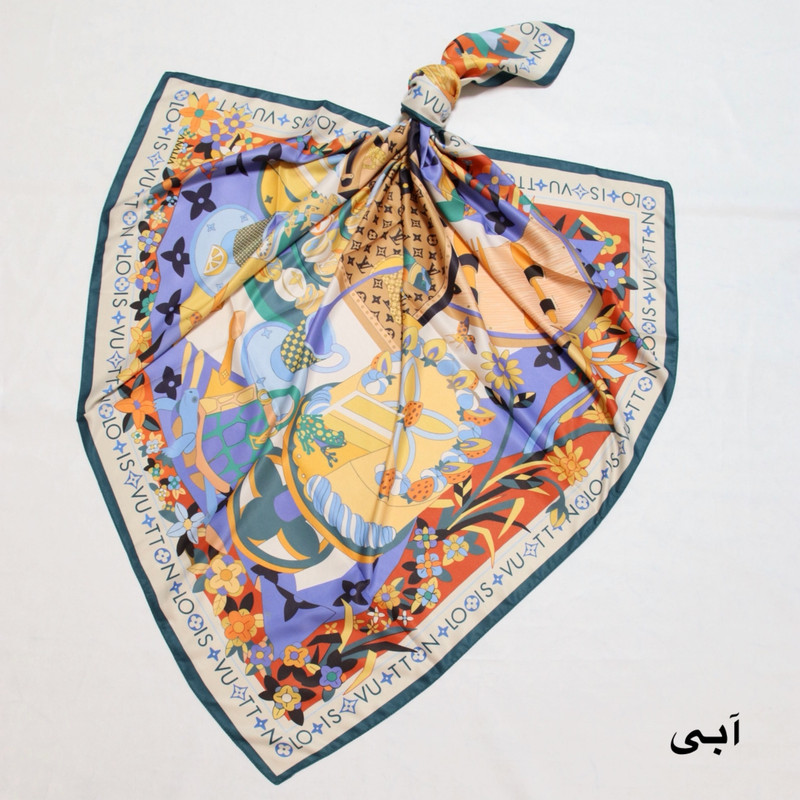 روسری زنانه مدل ابریشم توییل کد 1024141 — تصویر ۳