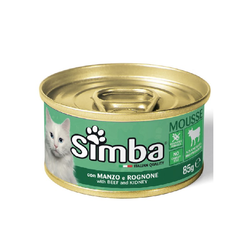پوچ گربه بالغ مونژه مدل Simba Mousse Beef با طعم گوشت گاو وزن 85 گرم — تصویر ۳