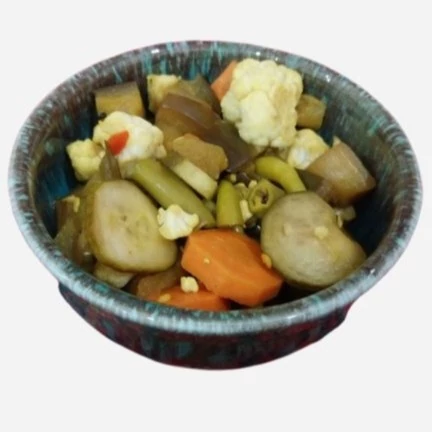 ترشی بادمجان مخلوط بندری (تند)