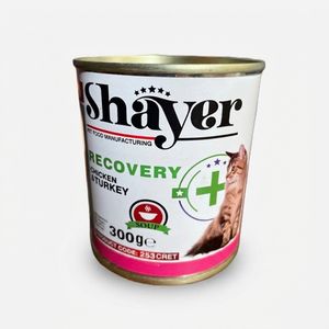کنسرو گربه شایر مدل پته ریکاوری طعم مرغ و بوقلمون وزن 300 گرم