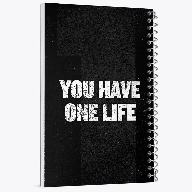 دفتر بولت ژورنال 50 برگ خندالو طرح You Have One Life کد 10039 — تصویر ۲