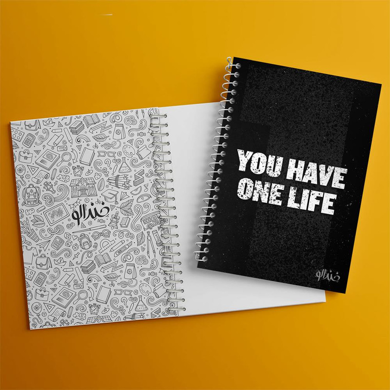 دفتر بولت ژورنال 50 برگ خندالو طرح You Have One Life کد 10039 — تصویر ۳