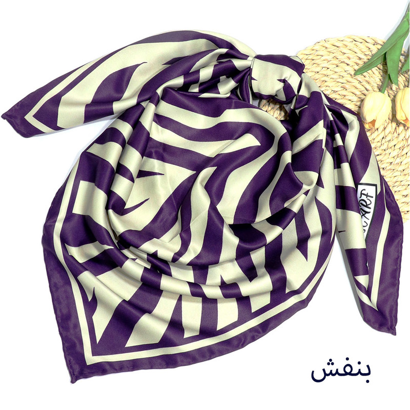 روسری ابریشم توییل زنانه کد ab483 — تصویر ۴