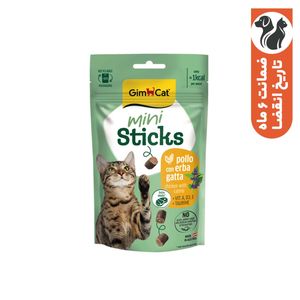 تشویقی گربه جیم کت مدل Mini Sticks طعم مرغ و کتنیپ وزن 50 گرم