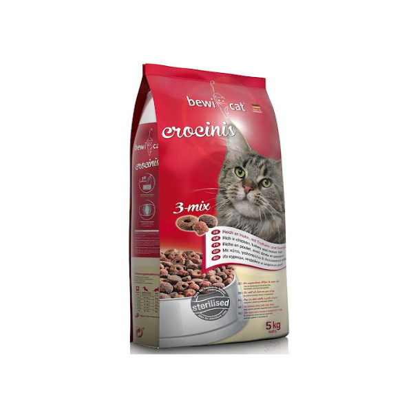 غذای خشک گربه بالغ بوی کت مدل Mix Sterilised با طعم مرغ، بوقلمون و ماهی وزن 5 کیلوگرم — تصویر ۲
