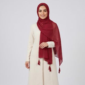 شال زنانه مدل اشکی منگوله دار